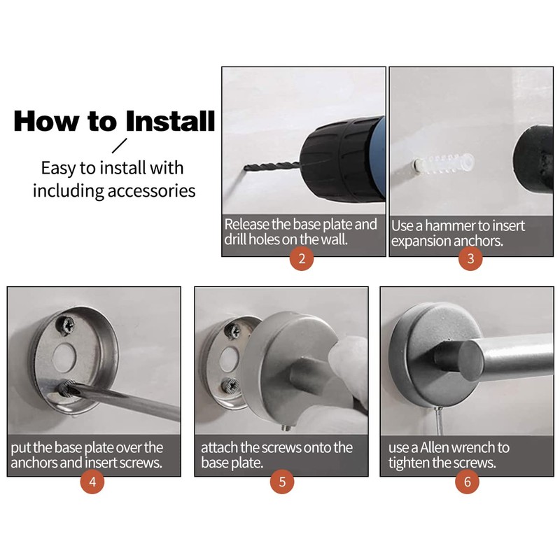 20pcs Bathroom Hardware Set, Brushed Nickel Bath Hardware Set, Including