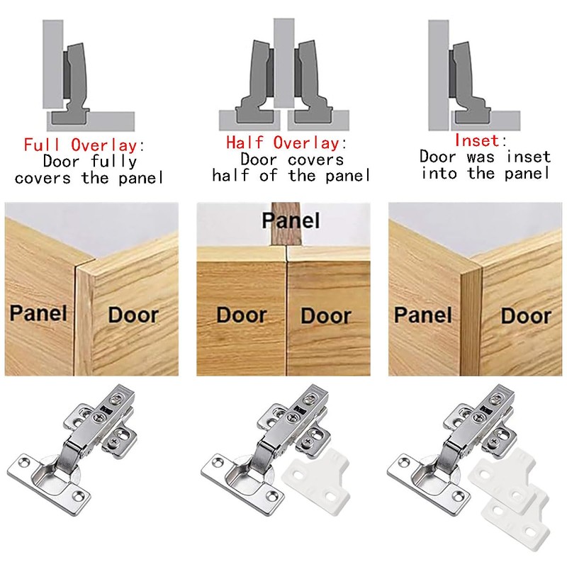 ITROLLE 4PCS Cabinet Hinge Spacer, Concealed Cabinet Cup Hinge, Half
