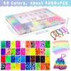 DICLLY Loom Bands Set 4000+ Pieces 40 Colours - DIY