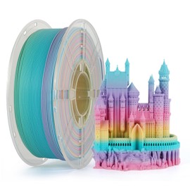 Kingroon 3D Printer Filament Matte Rainbow PLA Filament 1.75mm 3D Printing Filament 1kg Dimensional Accuracy ±0.02mm,Fit Most 3D Printers