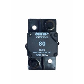 Mechanical Products MP 80 Amp Circuit Breaker 30 VDC Ignition Protected Surface Mount Waterproof RV