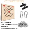 VKEDA Axe Throwing Wooden Target with Handles & KnifeThrowing with