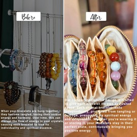 2025 New Small Jewelry Travel Case – Jewelry Travel Case for Crystal Bracelets, Rings, Bangles with Smooth Metal Zipper, Elegant Jewelry Pouch for Journey, Crystal Jewelry Storage Pouch, Tweed Blue