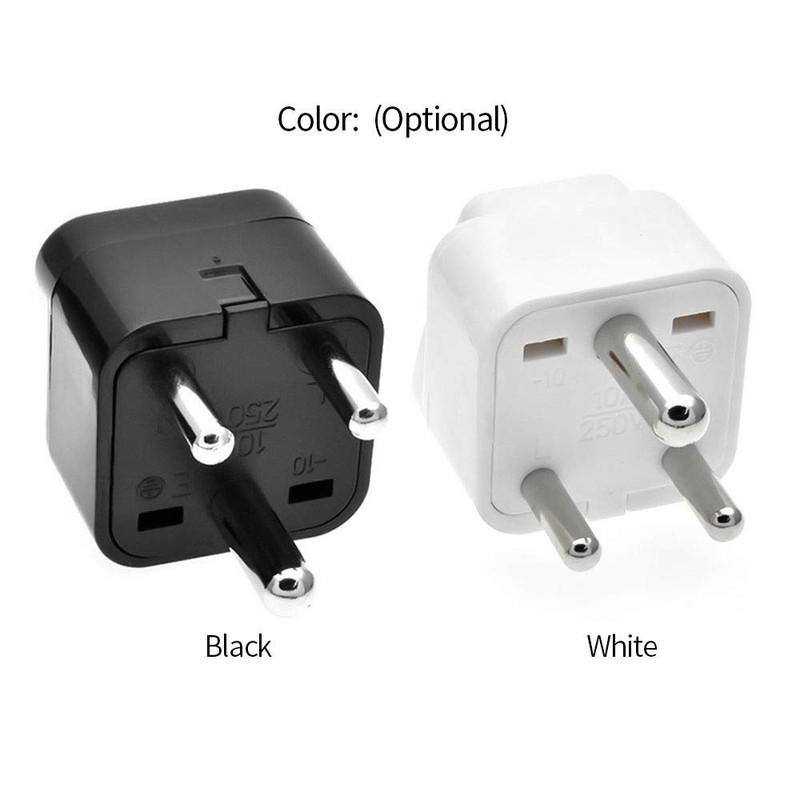 GTRH South African/Indian Type M Plug Adapter, Safe Grounded, Small