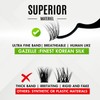 GAZELLE Luxury Feather Natural Lash Clusters 10mm, Soft Korean Silk