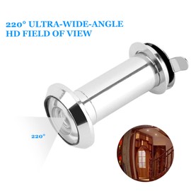 220 Degree Heavy Duty Wide Viewing Peephole, Portable Door Viewer, Wide Viewing Angle for Home Office