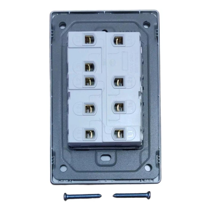 CL Placa Armada De 3 Apagadores De Escalera Interruptor Deluxe