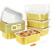 LATERN 30Pcs Small Aluminum Pans with Lids, 900ml Foil Baking