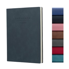 360 Pages A4 Journaling Notebooks, 100 Gsm Paper Thick Lined Journal Notebook for Women Men, Journals for Writing Soft Cover College Supplies for for Work Note Taking, Perfect for Office School, Black