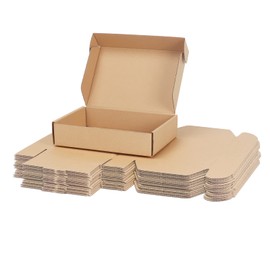 PHAREGE 9x6x2 inch Shipping Boxes Bulk 25 Pack Brown, Tab Lock Tuck Top Mailer Boxes for Packaging Small Business, Small Cardboard Gift Boxes for Wrapping Mailing Present