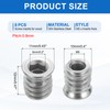 sourcing map 8Pcs Threaded Inserts Nuts, M5x12mm Hex Socket Drive