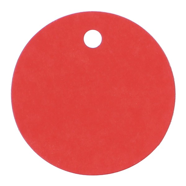 CleverDelights 1.5" Red Gift Tags - 100 Pack - Round