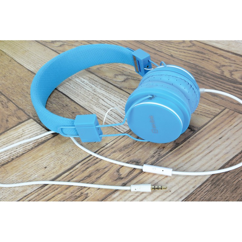 AV:Link | Children's Educational Headphones with in-line Microphone | Blue