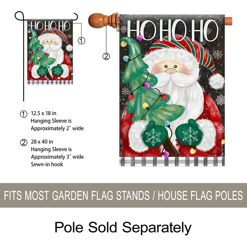 Morigins Ho Ho Ho Santa Decorative Winter Christmas Tree Holiday