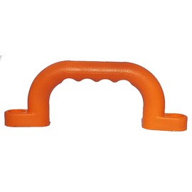 APSI Plastic Handle Grab Bar for Playground Equipment, Climbing Walls, Doors, Drawers, Trees, Camper, Motor Home, Barn Door, Bunk Bed and More, Sturdy All Weather Material, Pack of 2 (Orange)