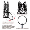 MAYJOYDIY Dog Metal Towel Ring Cute Shepherd Dog Towel Holder