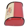 Qiilu Red Iron Powder Spray Metal Bread Box for Kitchen