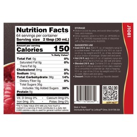 Tea Zone 64 fl. oz Raspberry Syrup