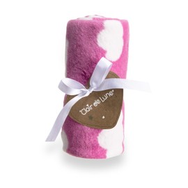 Clair de Lune Reversible Cloud Fleece Baby Blanket, Super Soft Fleece, 100 x 70 cm, Pink