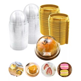Baixi 50 Vasos Con Domo Estándar Cupcake Caja Individual