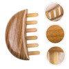 VICASKY Sandalwood Buffalo Horn Comb Coarse Tooth Hairdressing Tool Wide