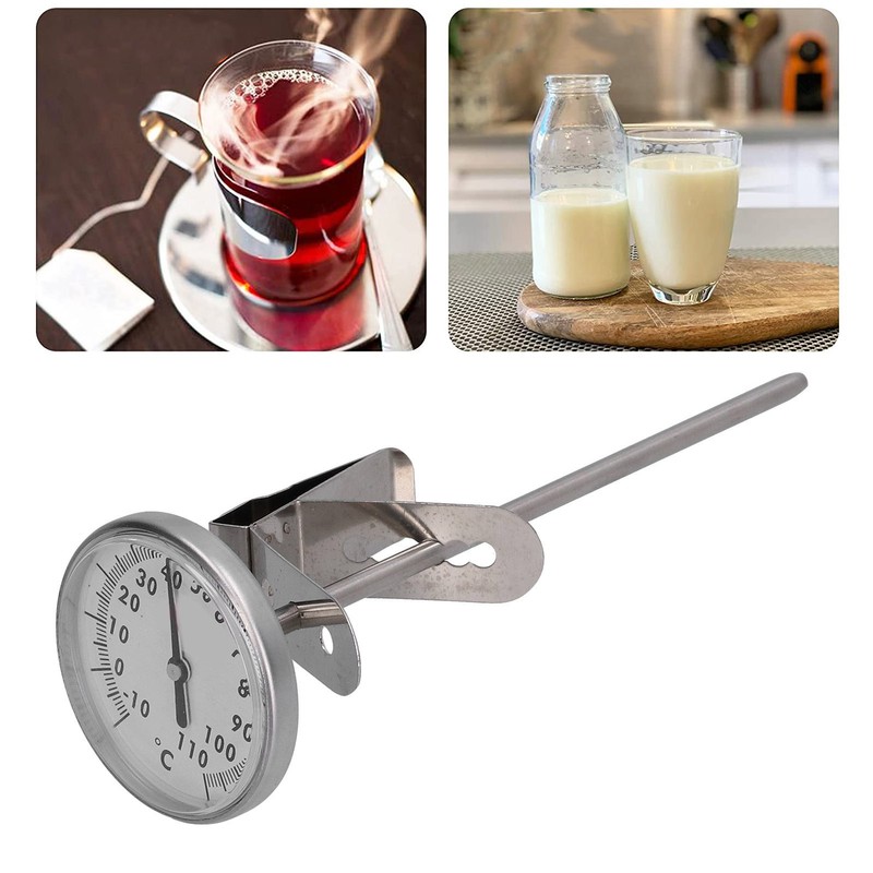 Coffee Thermometer Stainless Steel Food Making Milk Thermometer for Kitchen