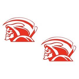 2 Pack - Grim Reaper | Decal Vinyl Sticker Graphics for Car Truck SUV Van Window Laptop Tumbler| 5.5" Width by 3.8" Height HOM0089.031 Red