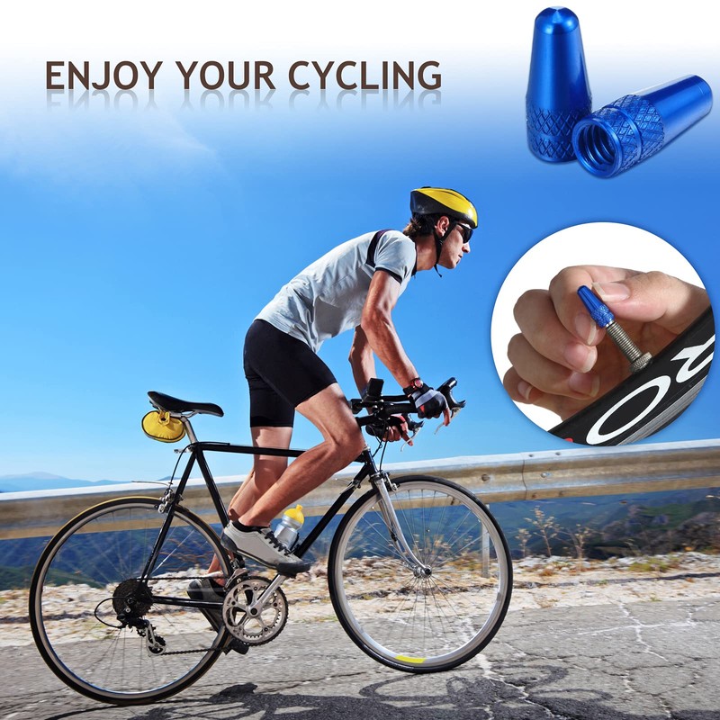Boao 40 Pcs Bicycle Presta Valve Cap Multi Color Anodized