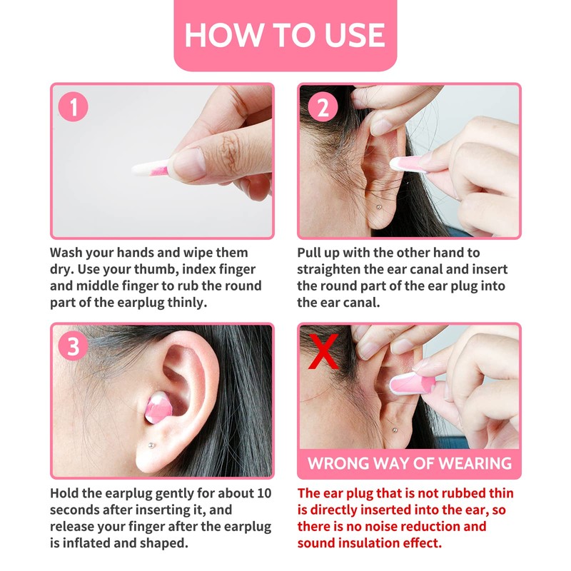 LYSIAN Ultra Soft Foam Ear Plugs for Sleeping Noise Cancelling
