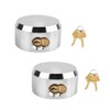 2 Pack Hidden Shackle Padlock Keyed Alike Heavy Duty Trailer