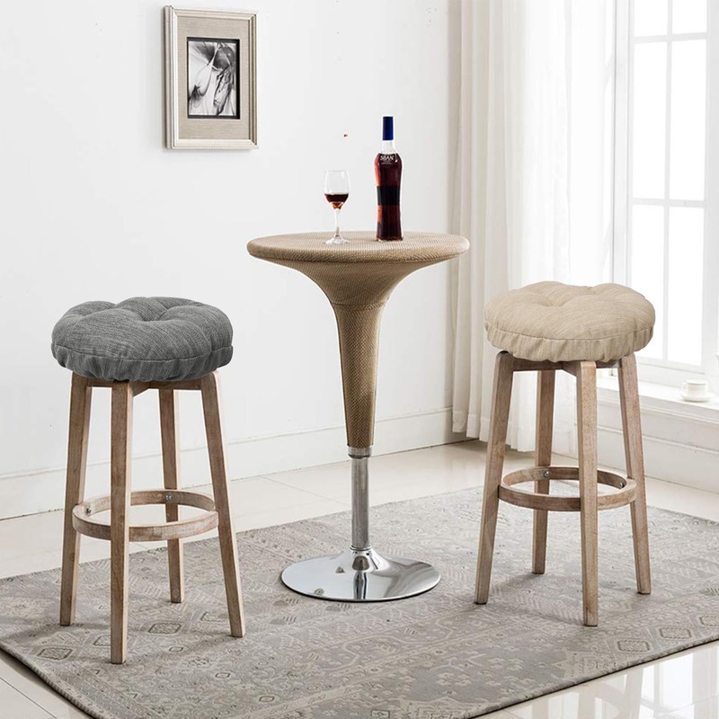 baibu Set of 2 Stool Covers Round, Super Soft Round
