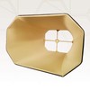 Royal Designs, Inc. BSO-710-18BLK/GL Rectangle Cut Corner Basic Lamp Shade,