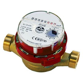 High Quality Hot Warm Water Flow Meter 1/2" inch (3/4") BSP 1,6 m3/h Red Colour