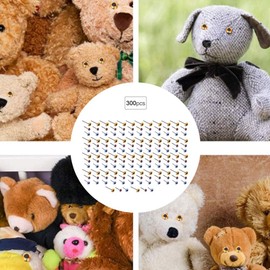 Plastic Safety Eyes, 150Pairs 5mm Transparent Doll Eyes for Needle Felting Bears Dolls Toy Teddy Puppets 3 Colors(Each Color 50 Pairs)