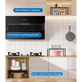 Zaxiva Metal Kitchen Rack, Stackable Spice Rack for Kitchen and Bathroom, Versatile Organiser for Spices, Makeup and Kitchen Utensils, Ideal as Kitchen Cabinet Organiser and Spice Rack