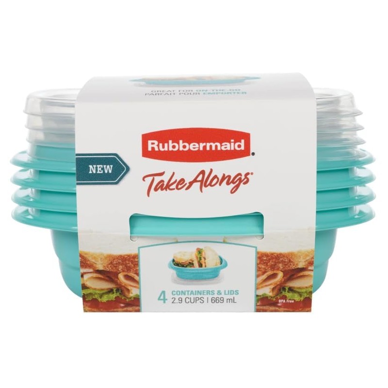 Rubbermaid TakeAlongs 2.9 Cup On the Go Square Food Storage