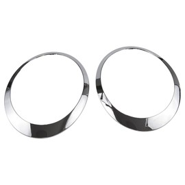 RLB-HILON Headlight Trim Ring Compatible with MINI Cooper R55 R56 R57 R58 R59 2007 2008 2009 2010 2011 2012 2013 2014 2015 Year, 1Pair Chrome Headlight Bezel for Driver and Passenger Side