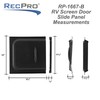 RecPro RV Black Plastic Screen Door Slider Bubble | 12"