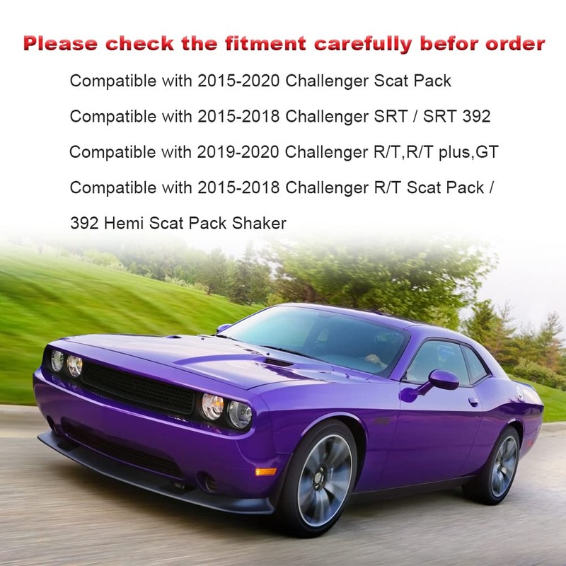JDMON Front Bumper Lip Splitter Protector Compatible with Dodge Challenger