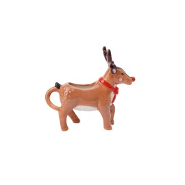 CGB Giftware | Christmas Rudolph The Reindeer Cream Milk Jug | Breakfast Afternoon Tea Creamer | Holds 20ml | Kitchen Accessory | Brown | Gift Boxed | Loft Range | GB05951