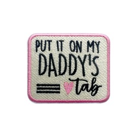 SANSFIUS Parche para colgar en la pestaña de mi papá, tamaño de papá de 3 pulgadas, parche para bordar para sombreros, ropa, mochilas, jeans, parches para coser, parches de tela, parches divertidos,
