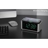 Alarm Clock Radio with 10W Wireless Charging, Snooze,Bluetooth, Dual Alarm,