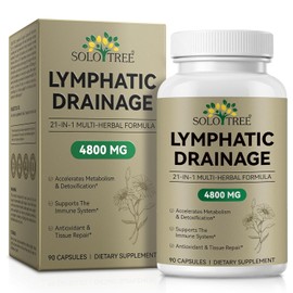 Lymphatic Drainage Supplements, Natural Herbal Blend for Immune and Fluid Health for Men Women, 90 Capsules for Lymph System Balance