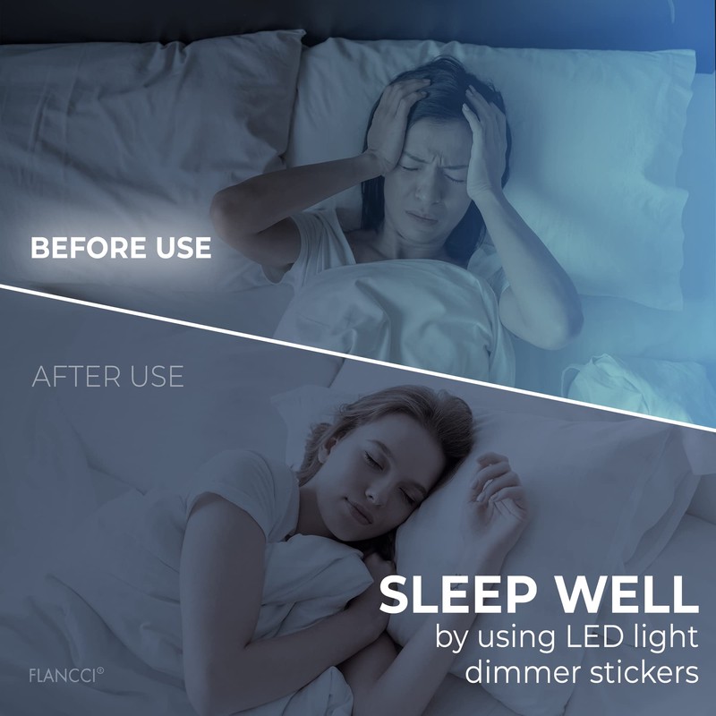 FLANCCI LED Light Blocking Stickers, Light Dimming Stickers, (2 Sheets)