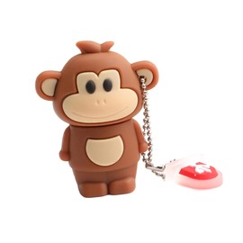FELTECHELECTR 32gb USB Flash Drive Monkey Shaped Memory Stick PVC Cover USB for Monkey Zodiac