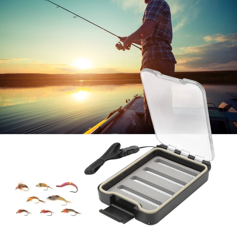 Fly Fishing Box, Slim Lightweight Fly Fishing Lures Box Waterproof
