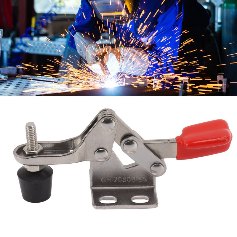 Horizontal Toggle Clamp Stainless Steel 66lb Holding Capacity 80 Degrees