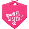 Big Sister Dog Bandana,Reversible Triangle Bibs Pet Scarf