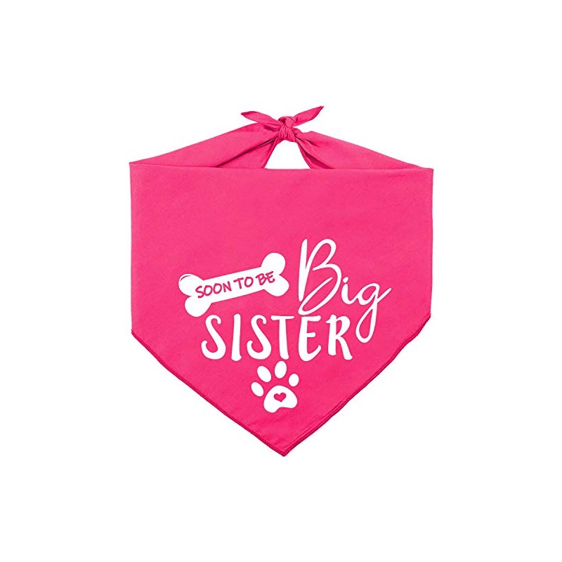 Big Sister Dog Bandana,Reversible Triangle Bibs Pet Scarf
