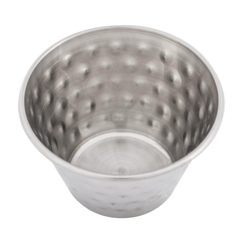 Olympia Olympia Sauce Cup Hammered St/St - 115ml 4oz (Box